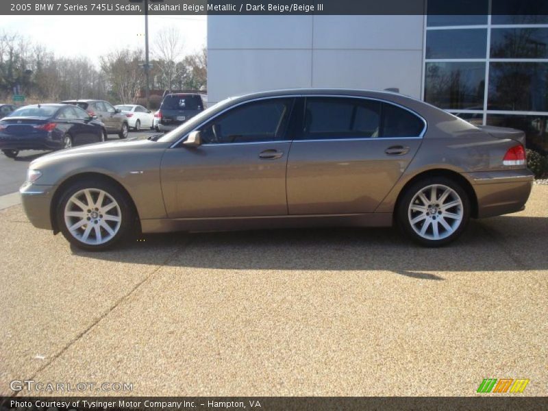 Kalahari Beige Metallic / Dark Beige/Beige III 2005 BMW 7 Series 745Li Sedan