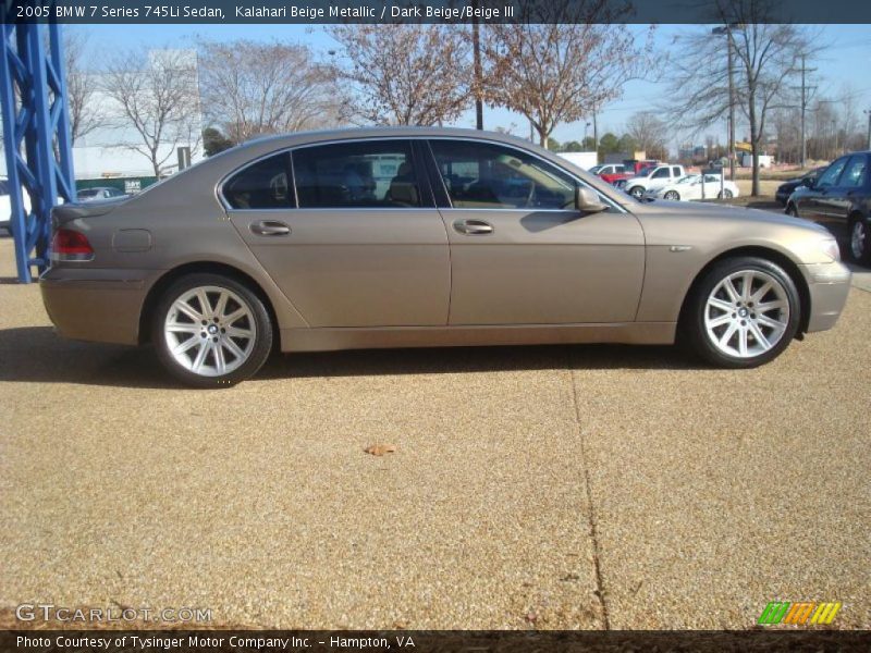 Kalahari Beige Metallic / Dark Beige/Beige III 2005 BMW 7 Series 745Li Sedan