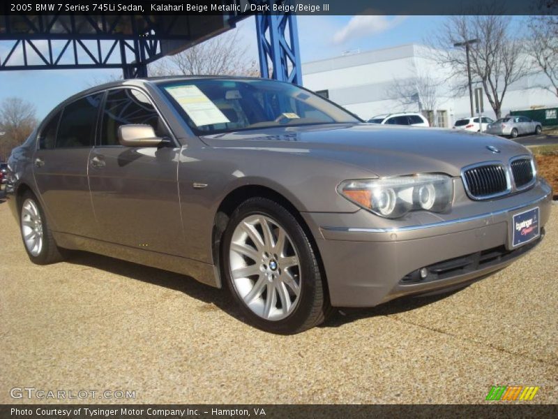 Kalahari Beige Metallic / Dark Beige/Beige III 2005 BMW 7 Series 745Li Sedan