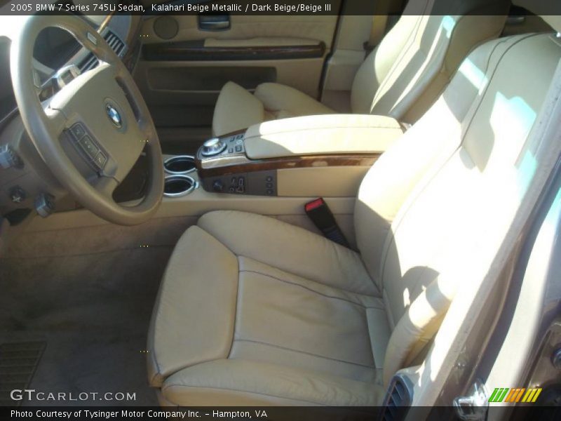 Kalahari Beige Metallic / Dark Beige/Beige III 2005 BMW 7 Series 745Li Sedan