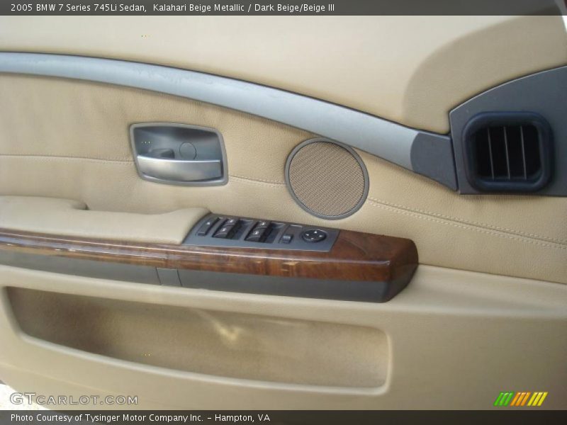 Kalahari Beige Metallic / Dark Beige/Beige III 2005 BMW 7 Series 745Li Sedan