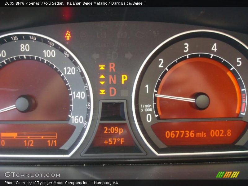 Kalahari Beige Metallic / Dark Beige/Beige III 2005 BMW 7 Series 745Li Sedan