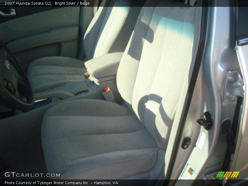 Bright Silver / Beige 2007 Hyundai Sonata GLS