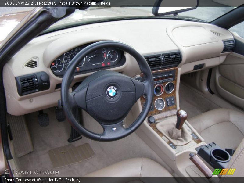 Beige Interior - 2001 Z3 2.5i Roadster 