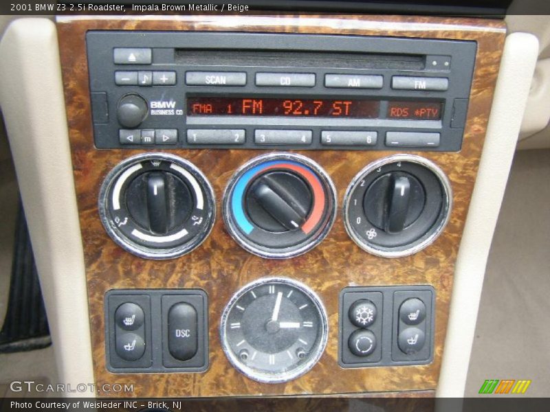 Controls of 2001 Z3 2.5i Roadster