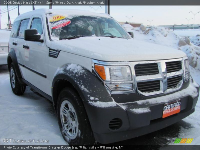 Stone White / Dark Khaki/Medium Khaki 2008 Dodge Nitro SXT 4x4