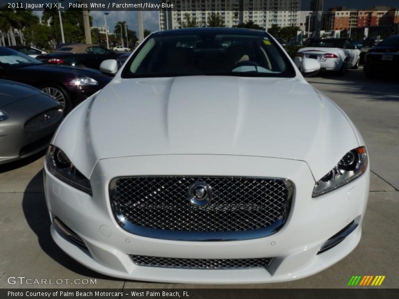 Polaris White / Parchment/Navy Blue 2011 Jaguar XJ XJL