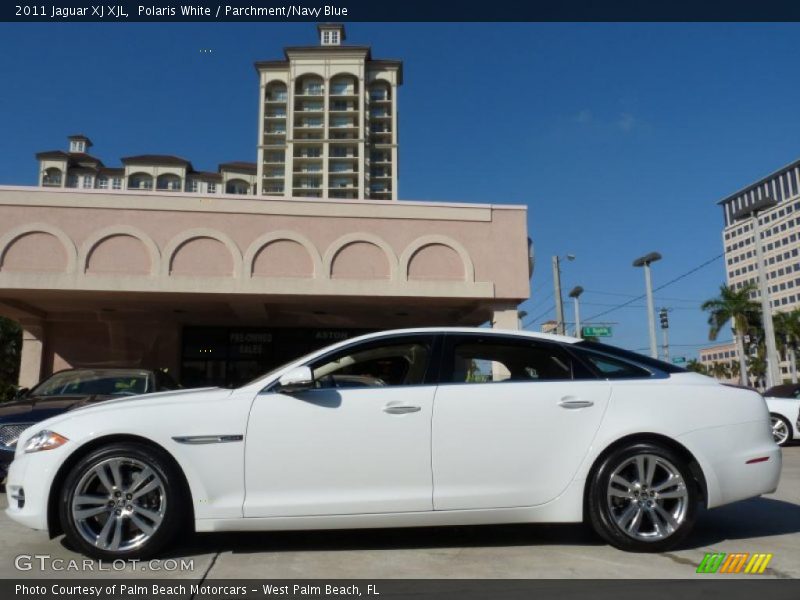 Polaris White / Parchment/Navy Blue 2011 Jaguar XJ XJL