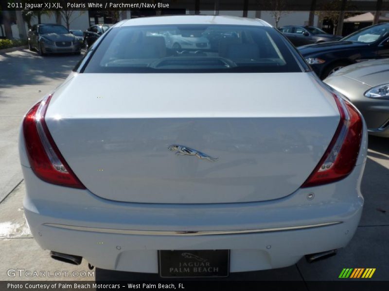 Polaris White / Parchment/Navy Blue 2011 Jaguar XJ XJL