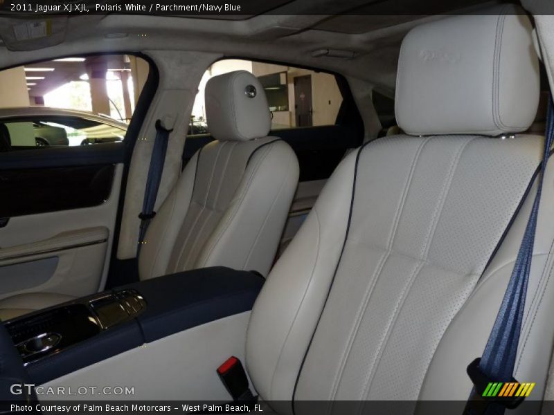 Polaris White / Parchment/Navy Blue 2011 Jaguar XJ XJL