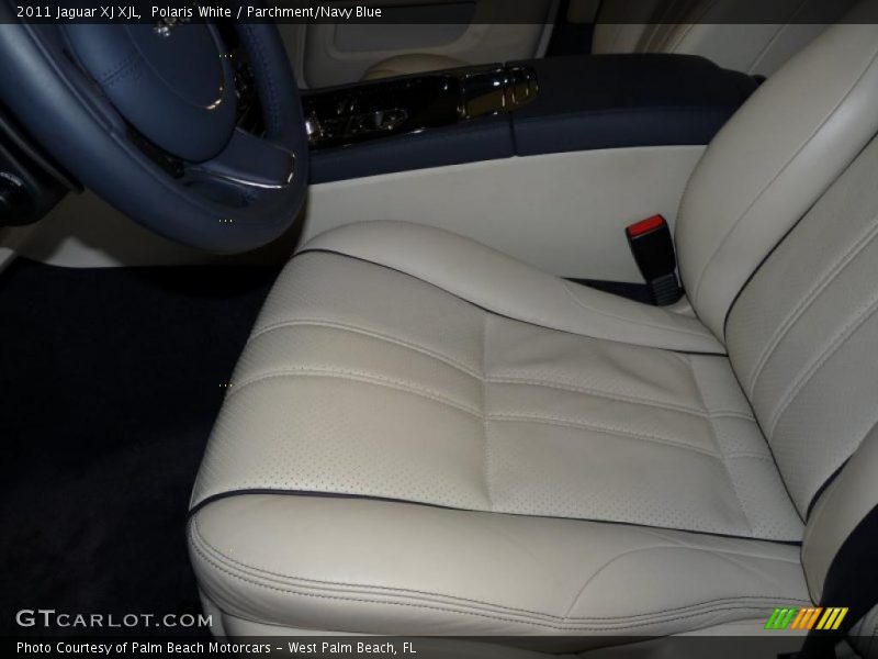 Polaris White / Parchment/Navy Blue 2011 Jaguar XJ XJL
