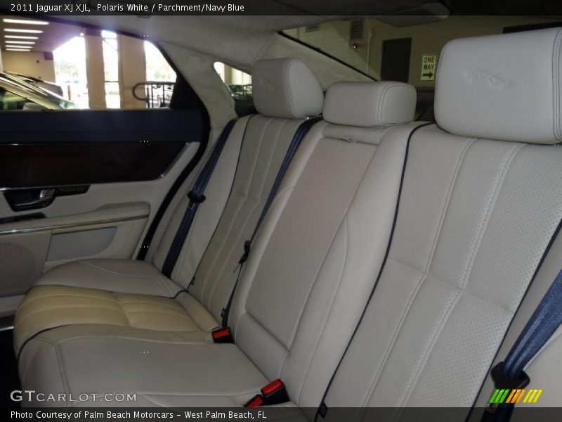 Polaris White / Parchment/Navy Blue 2011 Jaguar XJ XJL