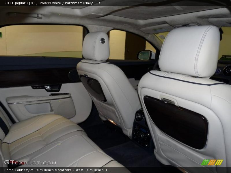 Polaris White / Parchment/Navy Blue 2011 Jaguar XJ XJL