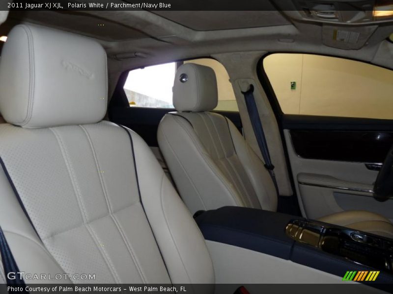 Polaris White / Parchment/Navy Blue 2011 Jaguar XJ XJL