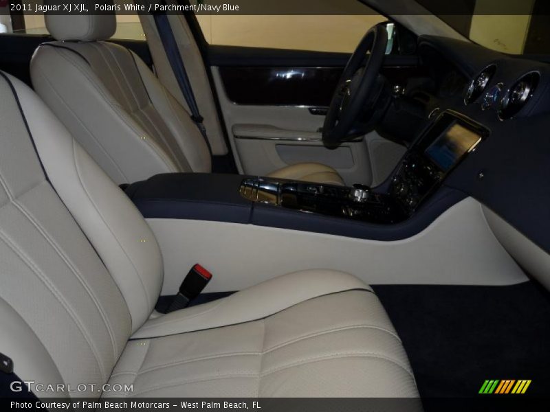 Polaris White / Parchment/Navy Blue 2011 Jaguar XJ XJL