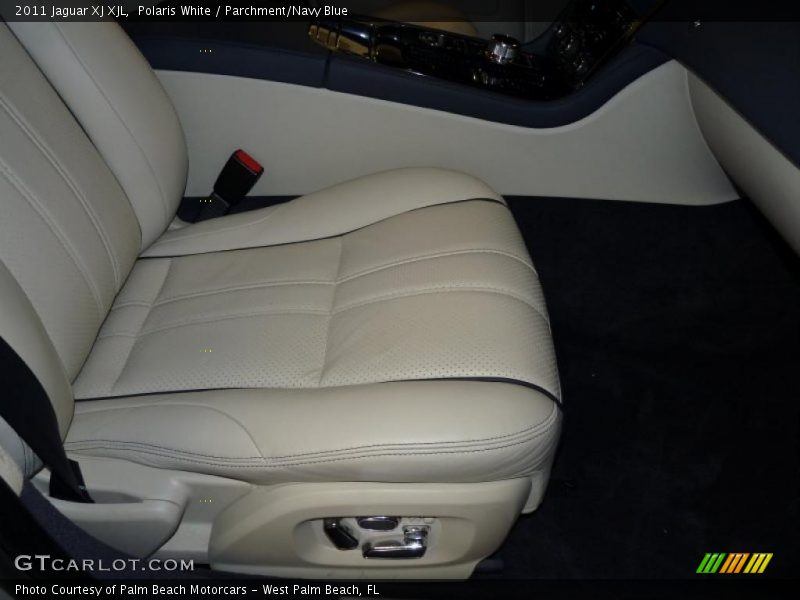 Polaris White / Parchment/Navy Blue 2011 Jaguar XJ XJL