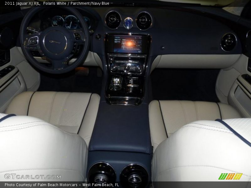 Polaris White / Parchment/Navy Blue 2011 Jaguar XJ XJL