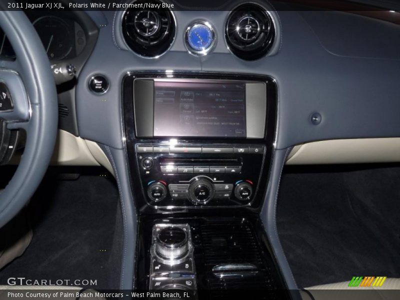 Polaris White / Parchment/Navy Blue 2011 Jaguar XJ XJL