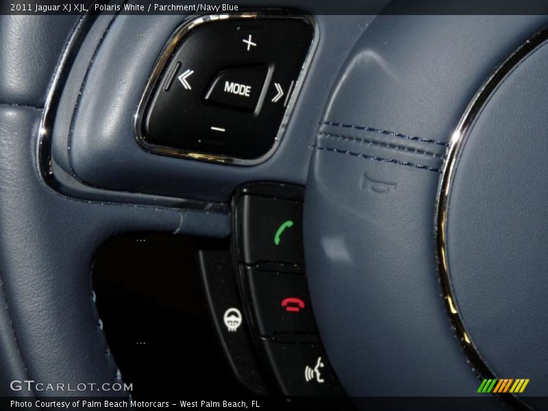 Polaris White / Parchment/Navy Blue 2011 Jaguar XJ XJL