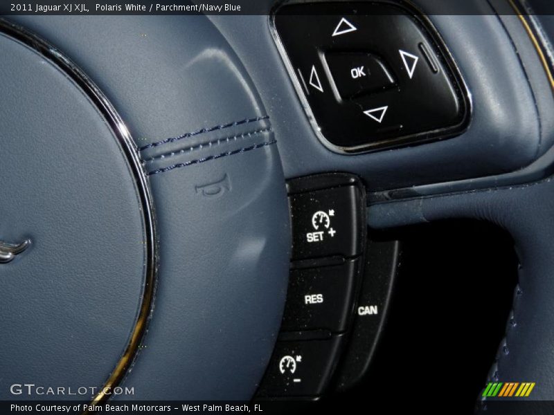Polaris White / Parchment/Navy Blue 2011 Jaguar XJ XJL
