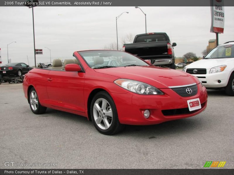 Absolutely Red / Ivory 2006 Toyota Solara SLE V6 Convertible