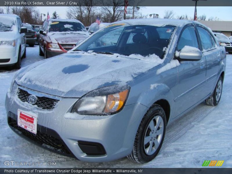 Clear Silver / Gray 2010 Kia Rio LX Sedan