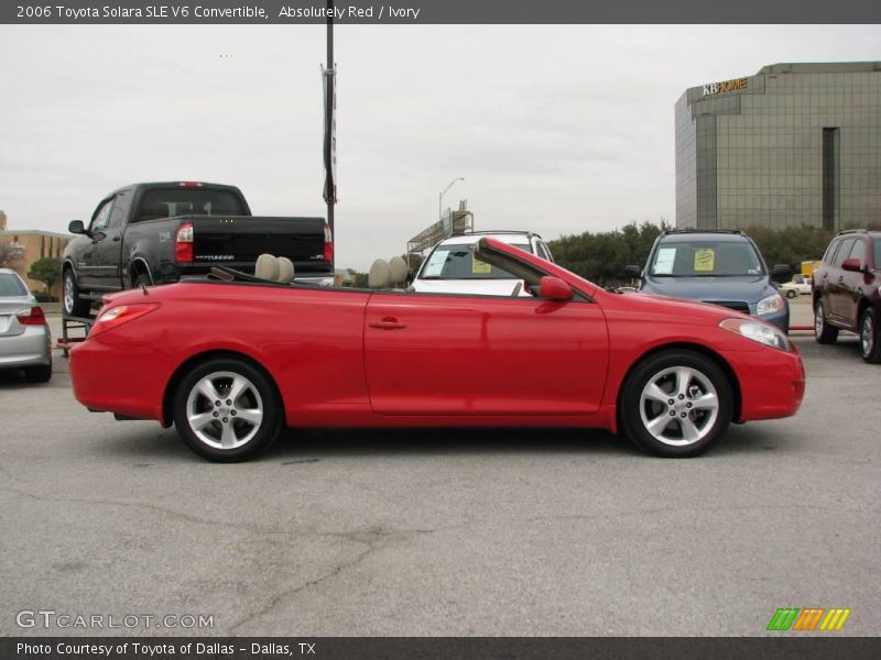 Absolutely Red / Ivory 2006 Toyota Solara SLE V6 Convertible