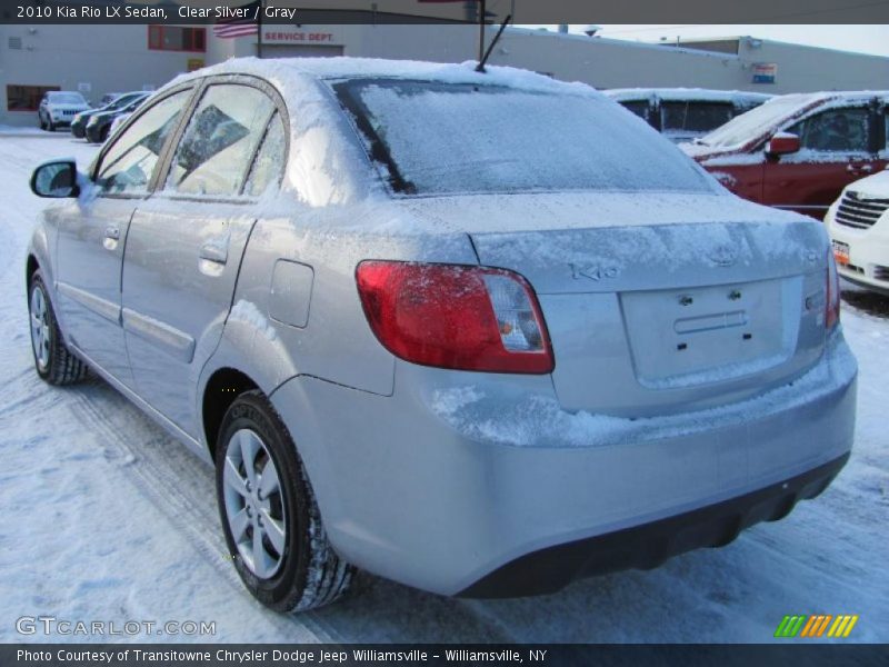Clear Silver / Gray 2010 Kia Rio LX Sedan