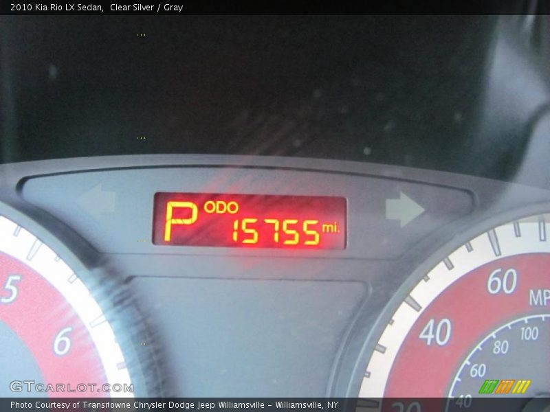 Clear Silver / Gray 2010 Kia Rio LX Sedan