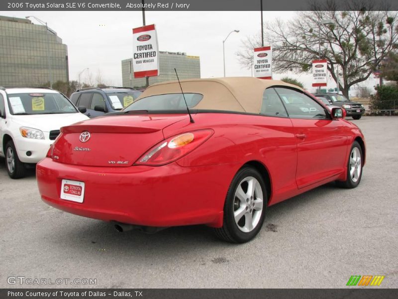 Absolutely Red / Ivory 2006 Toyota Solara SLE V6 Convertible
