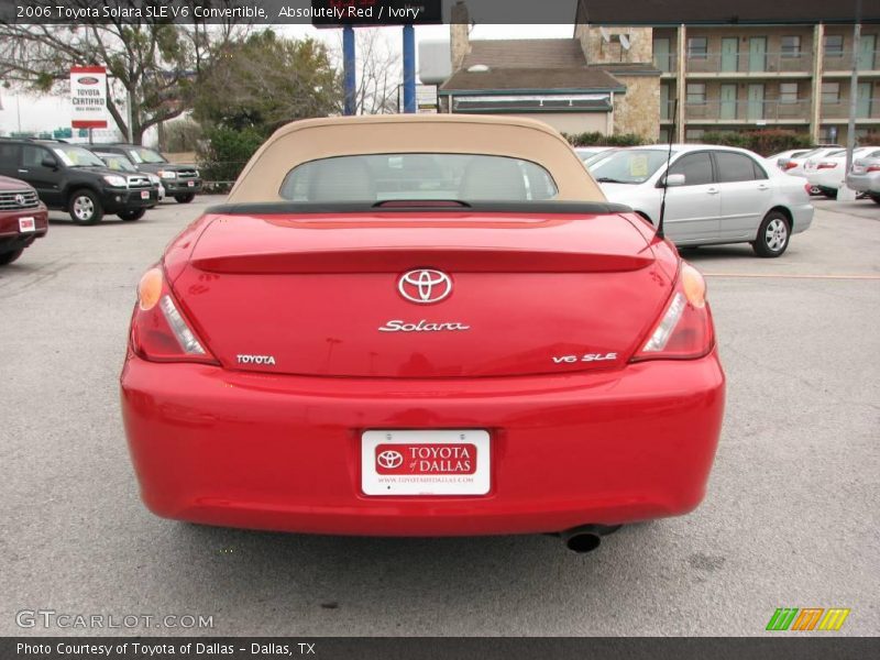 Absolutely Red / Ivory 2006 Toyota Solara SLE V6 Convertible