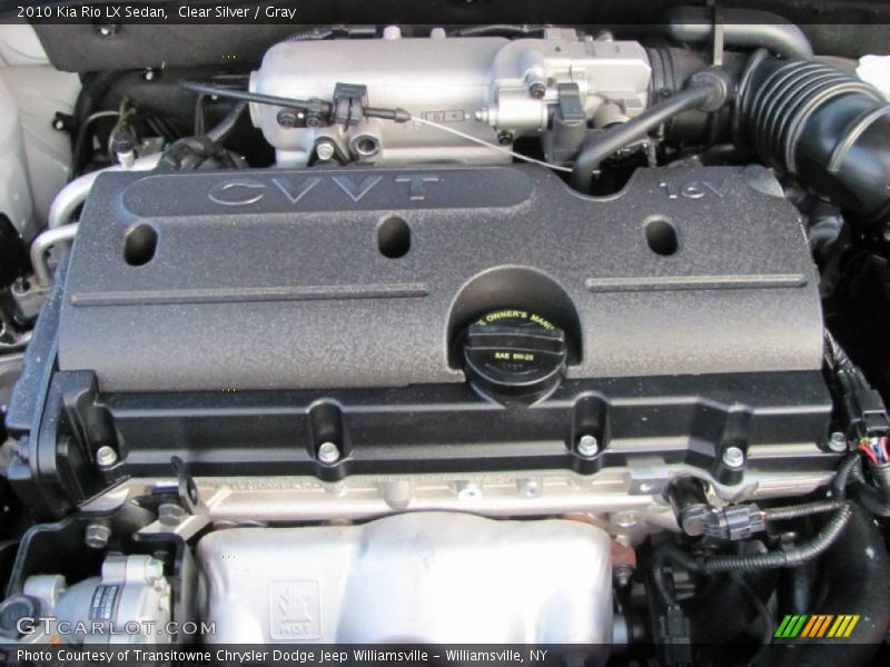  2010 Rio LX Sedan Engine - 1.6 Liter DOHC 16-Valve CVVT 4 Cylinder