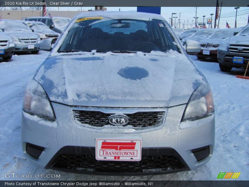 Clear Silver / Gray 2010 Kia Rio LX Sedan