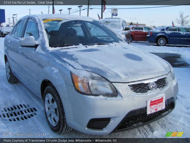 Clear Silver / Gray 2010 Kia Rio LX Sedan