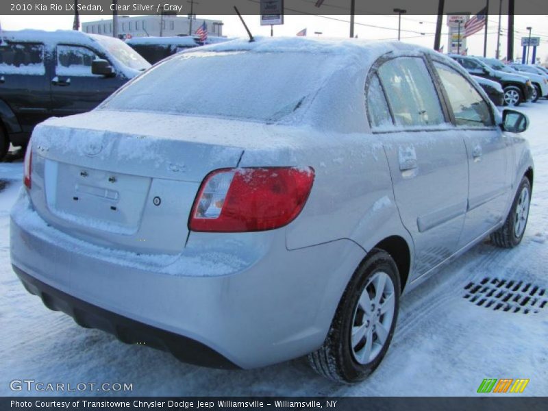 Clear Silver / Gray 2010 Kia Rio LX Sedan