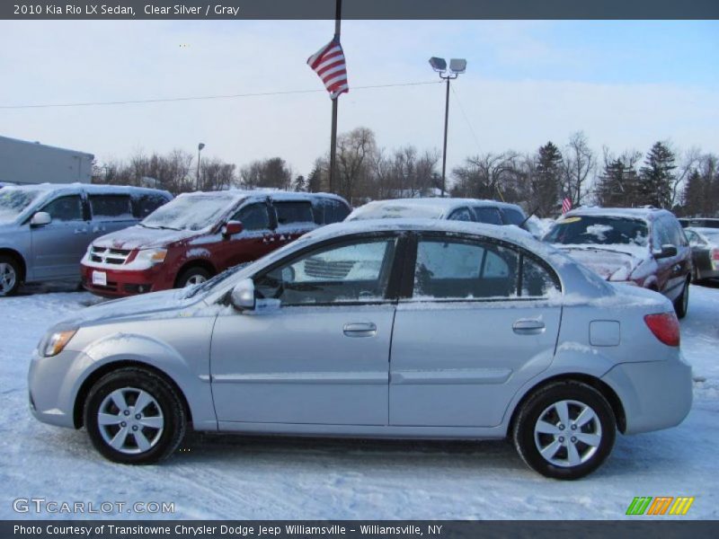 Clear Silver / Gray 2010 Kia Rio LX Sedan