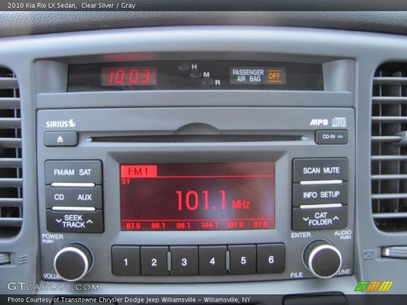 Clear Silver / Gray 2010 Kia Rio LX Sedan
