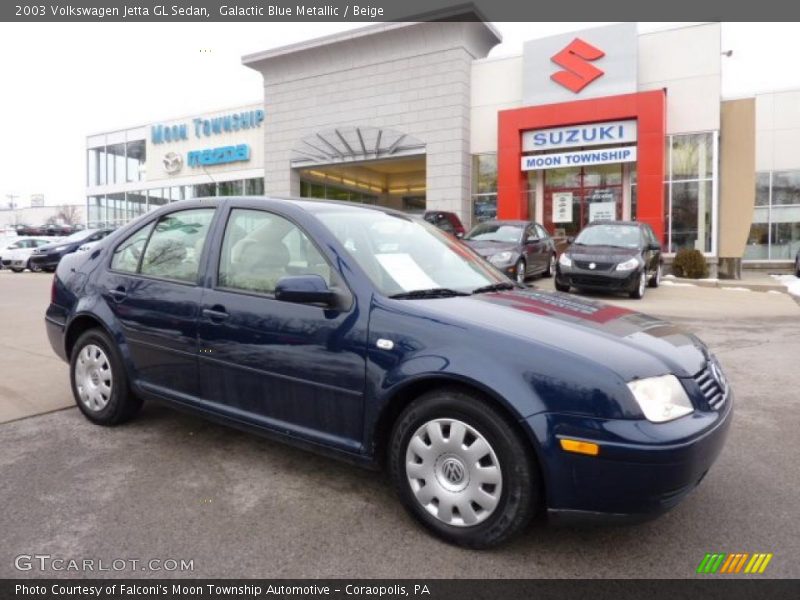 Galactic Blue Metallic / Beige 2003 Volkswagen Jetta GL Sedan