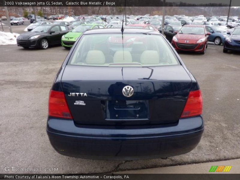 Galactic Blue Metallic / Beige 2003 Volkswagen Jetta GL Sedan