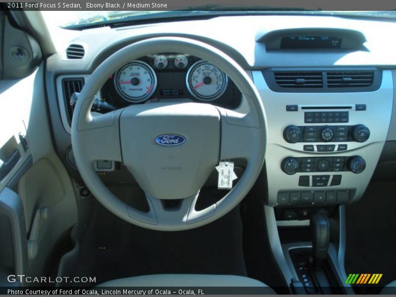 Ebony Black / Medium Stone 2011 Ford Focus S Sedan