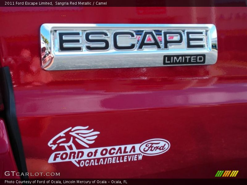 Sangria Red Metallic / Camel 2011 Ford Escape Limited
