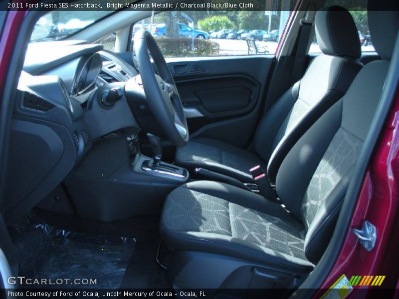 Bright Magenta Metallic / Charcoal Black/Blue Cloth 2011 Ford Fiesta SES Hatchback