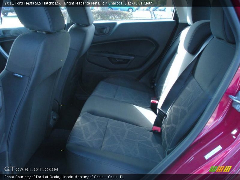 Bright Magenta Metallic / Charcoal Black/Blue Cloth 2011 Ford Fiesta SES Hatchback