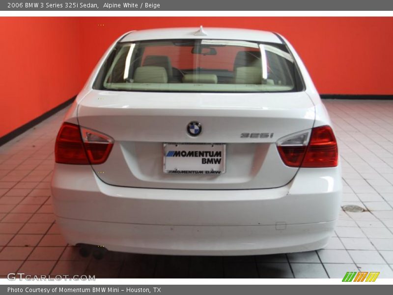 Alpine White / Beige 2006 BMW 3 Series 325i Sedan
