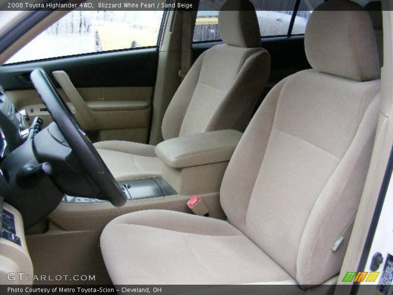 Blizzard White Pearl / Sand Beige 2008 Toyota Highlander 4WD