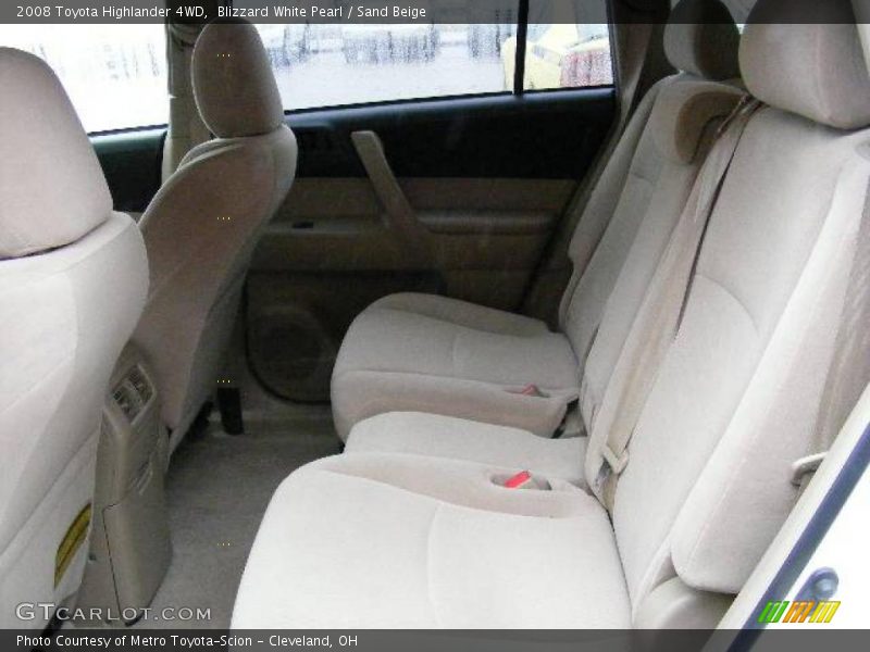 Blizzard White Pearl / Sand Beige 2008 Toyota Highlander 4WD
