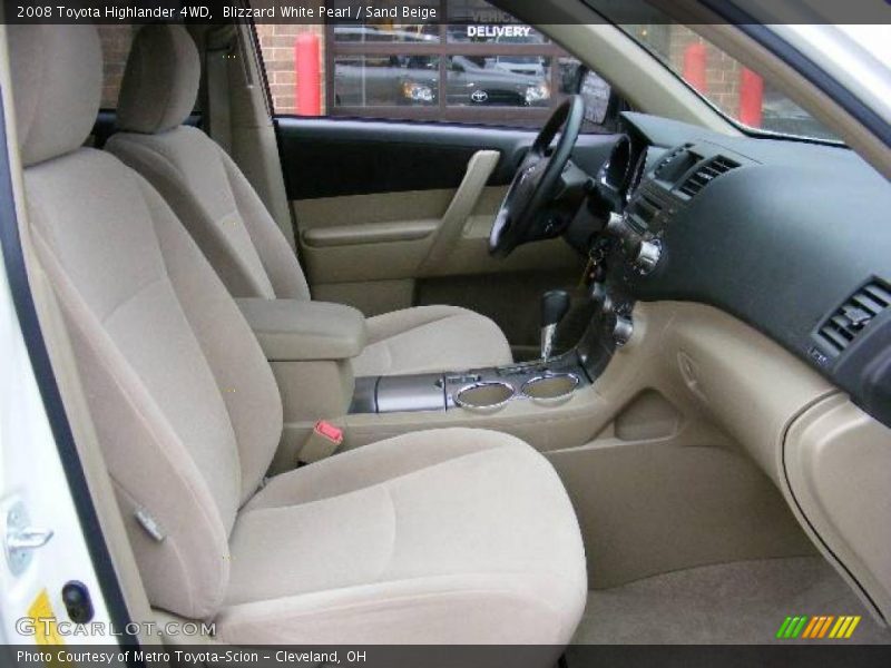 Blizzard White Pearl / Sand Beige 2008 Toyota Highlander 4WD