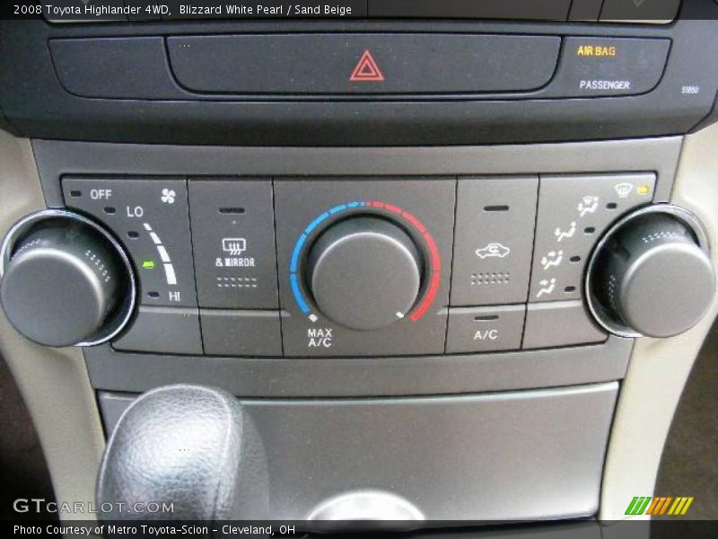 Blizzard White Pearl / Sand Beige 2008 Toyota Highlander 4WD