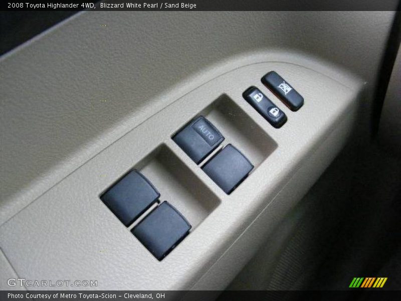 Blizzard White Pearl / Sand Beige 2008 Toyota Highlander 4WD