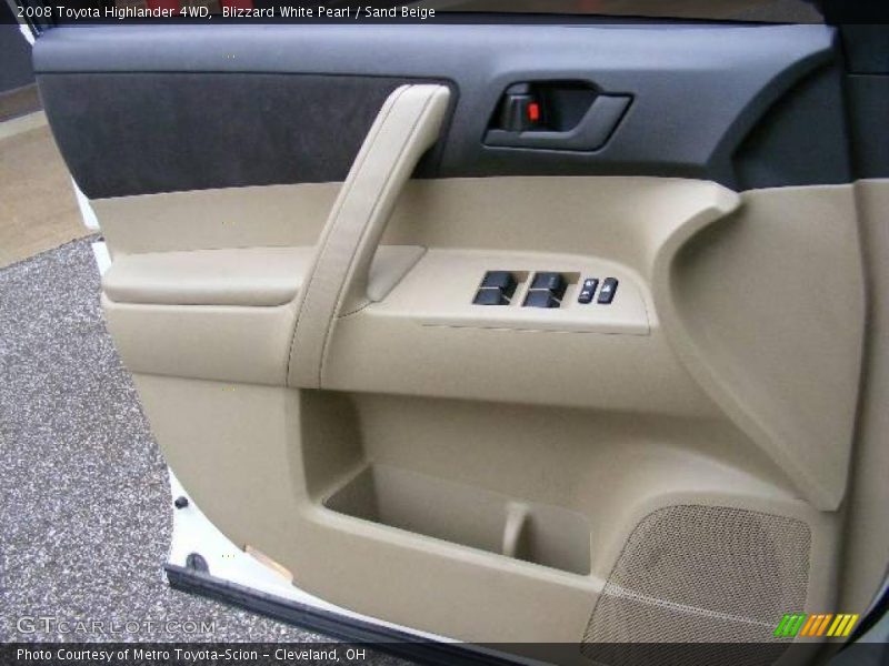 Blizzard White Pearl / Sand Beige 2008 Toyota Highlander 4WD